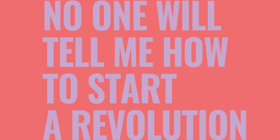 No One Will Tell Me How To Start A Revolution by Luke Barnes